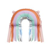 Foil Balloons Rainbow with Fringes, 38x41 cm, mix (1 pkt / 3 pc.)