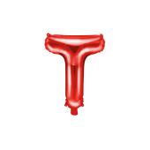 Foil Balloon Letter ''T'', 35cm, red