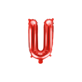 Foil Balloon Letter ''U'', 35cm, red