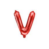 Folija Balons Letter &#39;&#39;V&#39;&#39;, 35cm, sarkans
