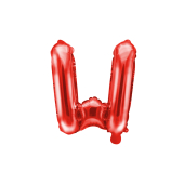 Foil Balloon Letter ''W'', 35cm, red