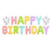 Foil Balloon Happy Birthday, 395x35cm, mix