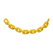 Foil balloon garland Chain, gold (1 pkt / 14 pc.)