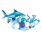 Balloon garland - Shark, blue, 150x95cm