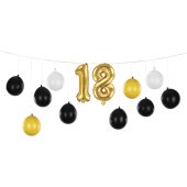 Balloon garland 3in1 - 18th birthday, mix, 260x32cm