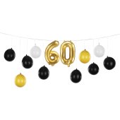 Balloon garland 3in1 - 60th birthday, mix, 260x32cm