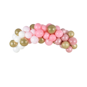 Balloon garland - pink, 200cm (1 pkt / 60 pc.)
