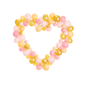 Balloon garland with frame, pink, 160 cm