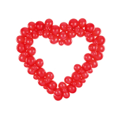 Balloon garland with frame, red, 160 cm