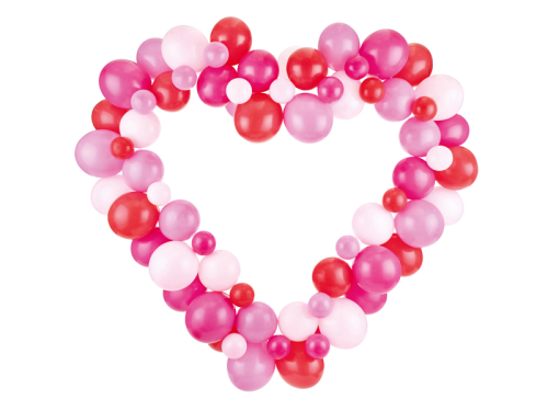 Balloon garland with frame, pink, 160 cm