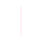 Garland Hearts, pink, 3 m
