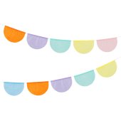 Tissue paper garland, mix, 3m