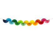 Paper garland Rainbow Fans, 2.5m, mix