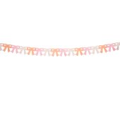 Paper garland Bows, mix of three colors, 3m