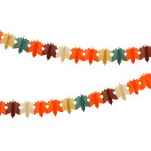 Tissue garland Leaves, mix, 3m