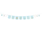 Banner Oh baby with tassels, sky-blue, 2.5 m