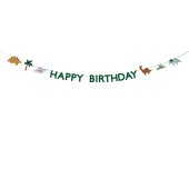 Banner Happy Birthday Dino, 3 m, mix