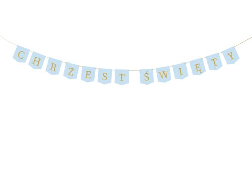 Banner ''Chrzest Święty'', 2 m, light blue
