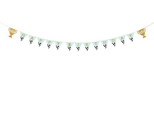 Banner Happy Birthday Trophy Cup, 2.5 m, mix