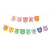 Banner Happy Birthday, mix, 163x12 cm
