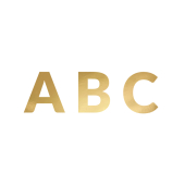 Banner Alphabet, gold, 14cm (1 pkt / 63 pc.)