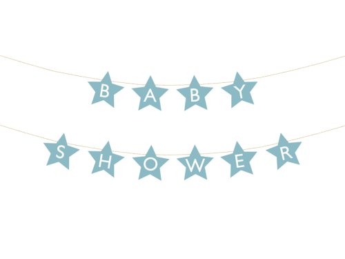 Baner Baby shower, 290x16.5 cm, light blue