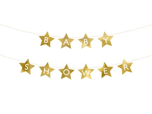 Baner Baby shower, 290x16.5 cm, gold