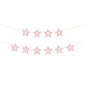 Baner Baby shower, 290x16.5 cm, light pink