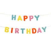 Felt Banner Happy Birthday Rainbow Letters, 3m