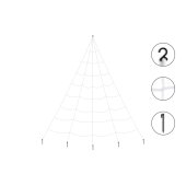 Spider Web Decoration, white, 5x4m