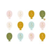 Milestone Cards Balloons, mix, 11.5x17cm