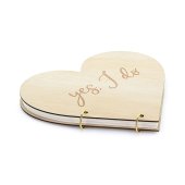 Wooden guest book - Heart, 26.5x25 cm