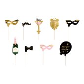 Photo props Let's party, mix (1 pkt / 9 pc.)