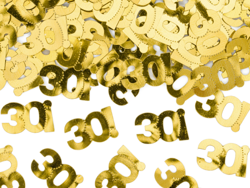 Metallic confetti, number 30, 15g
