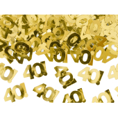 Metallic confetti, number 40, 15g