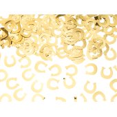 Confetti Horseshoes, gold, approx 15g