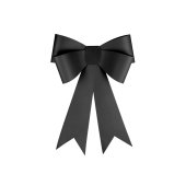 DIY decorative bow, black, 55x71 cm