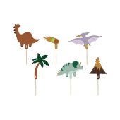 Cake toppers Dinosaurs, 8-12 cm, mix (1 pkt / 6 pc.)