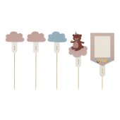 Cake Toppers Teddy Bear, Mix, 12-14 cm (1 pkt / 5 pc.)