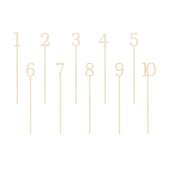 Wooden table numbers, 25 cm (1 pkt / 10 pc.)