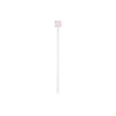 Plastic clip strip with 10 hooks, white, 1075 mm