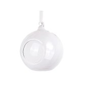 Glass balls with ribbon, 10cm (1 pkt / 4 pc.)