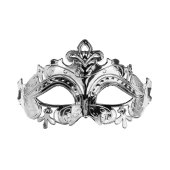 Carnival mask, 17x9 cm, silver