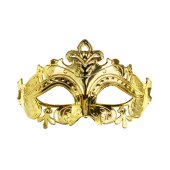 Carnival mask, 17x9 cm, gold