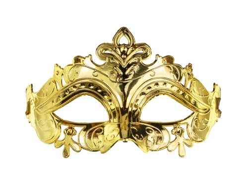 Carnival mask, 17x9 cm, gold