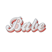 Iron on patch Babe, mix, 20x8cm