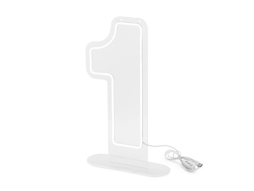 Neon LED - Digit '1', white, 50cm