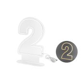 Neon LED - Digit '2', white, 50cm
