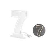 Neon LED - Digit '7', white, 50cm