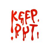 Gel window stickers Keep Out, red
